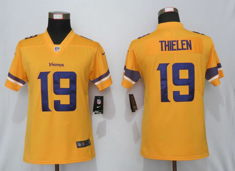 Women Nike Minnesota Vikings 19 Thielen Vapor Untouchable Nike Gold Inverted Limited Jersey,We sell and wholesale Women Nike Minnesota Vikings 19 Thielen Vapor Untouchable Nike Gold Inverted Limited Jersey on line form chian!